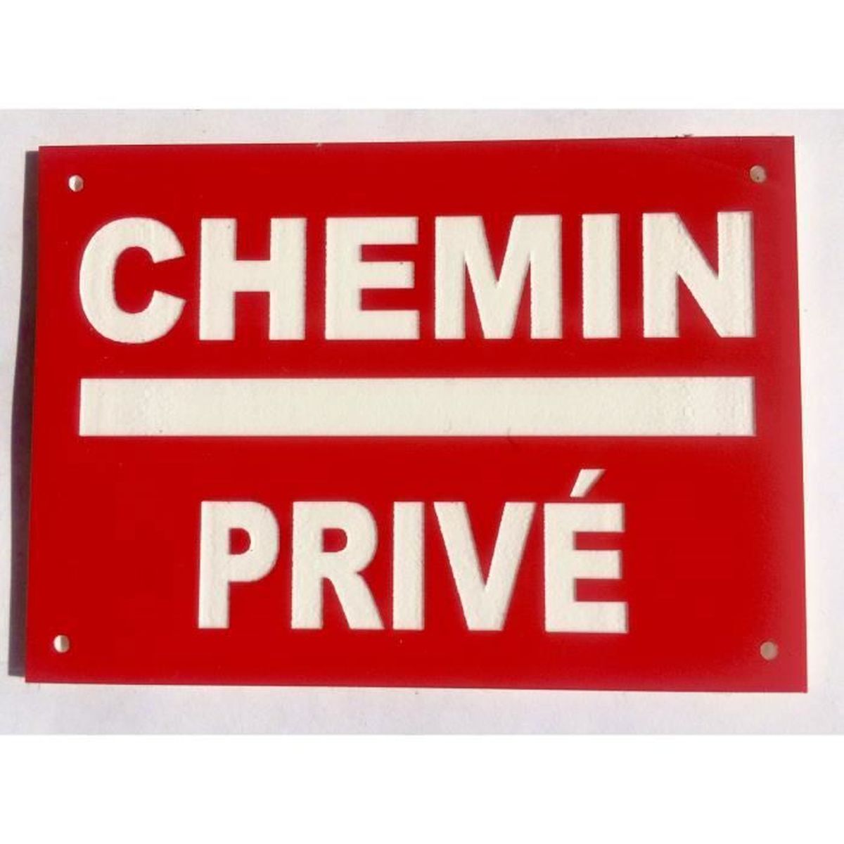 Panneau Signalisation Chemin Privé Défense D'entrer, PVC, Diamètre 250 Mm (25 Cm