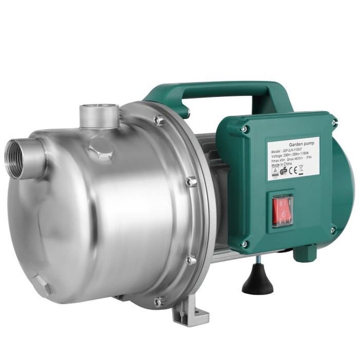 Pompe Filtration Piscine Wiltec 1100W - Débit 17700 L/h - Hauteur Refoulement 15m - Avec Préfiltre - Pour Piscine Ou Jacuzzi