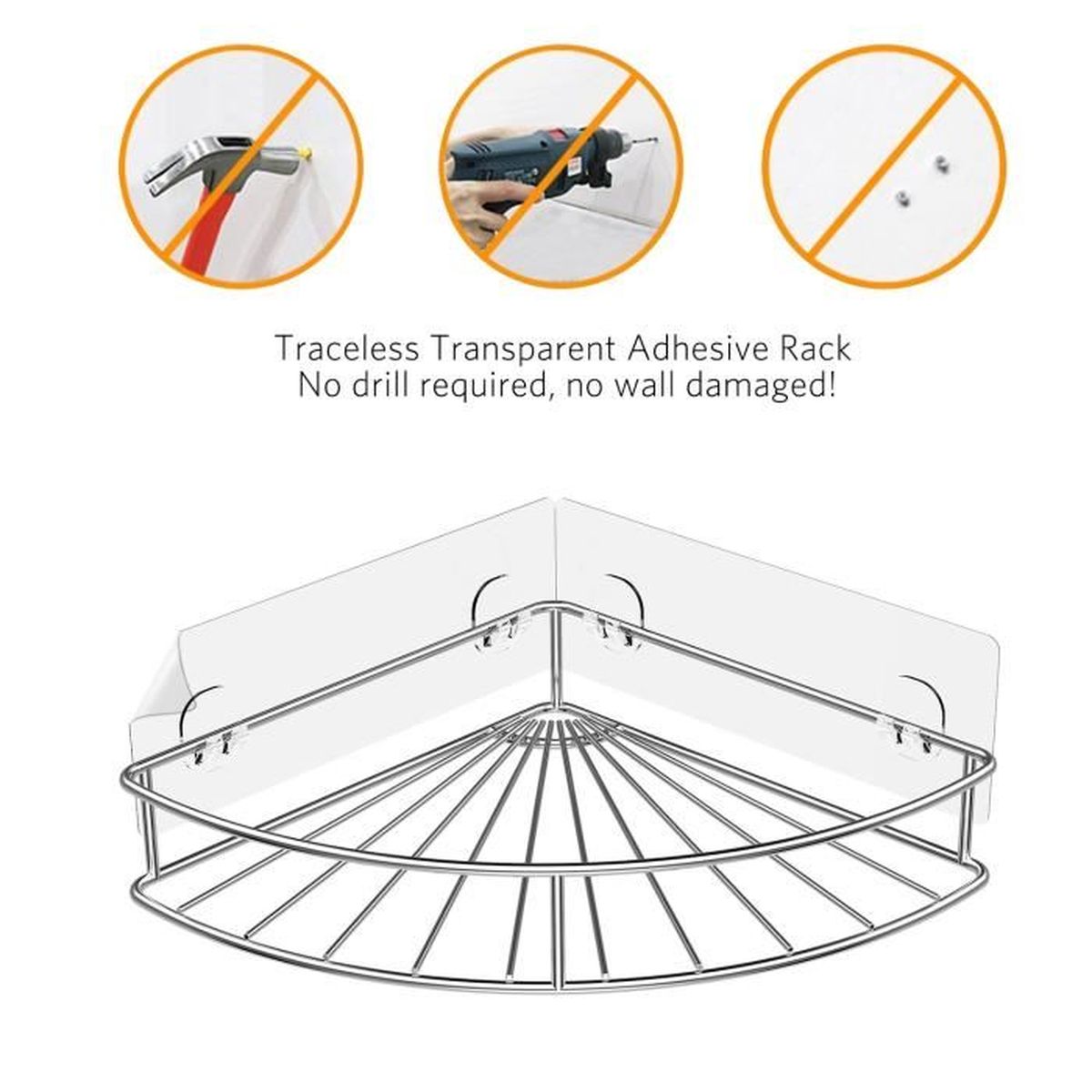 Adhesif Etagere D Angle Serviteurs De Douche Salle De Bains