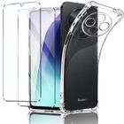 Coque Pour Xiaomi Redmi 14C + 2x [Verre de Protection] Souple Silicone Léger Transparent Antichoc - New&Teck
