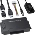 TALZOV Adaptateur USB 3.0 Disque Dur Interne, pour disque dur SSD SATA/IDE2,5"/3,5" lecteur, avec Alimentation Externe et Câble USB