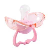 1pc Tétine bébé Sucette anti-poussière en silicone pour bébé nouveau-né ferme automatiquement la tétine à tétine rose tête -KEL","