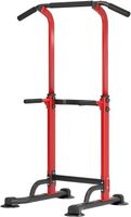 NEED Barre de traction pour entraînement fitness à domicile, réglable en hauteur 165-210 cm, noir et rouge