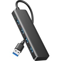 Hub USB 3.0 4 Ports Data Hub Ultra Fin Multiport USB 3.0 5Gbps Haute Vitesse Compatible avec MacBook Pro iMac Surface Pro XPS PC