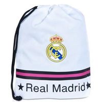 Sac de Gym - Réal de Madrid - Mini - Blanc - Adulte - Logos du club - cordon de serrage - écusson du club