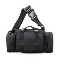 Sac de taille tactique,iToobe sac tactique, sac à dos multifonctionnel pour homme avec caméra (noir)