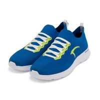 Chaussure de sport pour femmes - MINTRA - modèle CAI WIRE - Bleu/Vert Citron/Blanc - Running - Drop 10mm