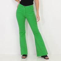 Jeans flare vert stretch
