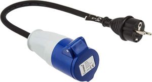 RALLONGE 40 cm Adaptor Cable Schuko Plug to CEE Socket & eceea2 Câble d'embrayage sur fiche CEE, Longueur 40 cm.[Q761]