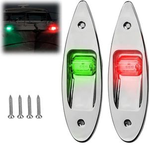 Feu De Navigation LED Pour Bateau 12 Pouces - Acier Inox 316, IP66, Lumière Blanche 2 NM - Pour Coques Jusqu'à 12m - Facile à Installer