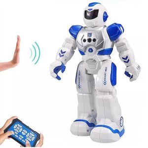 ROBOT - ANIMAL ANIMÉ 822 bleu - Robot Intelligent RC avec Capteur de Ge