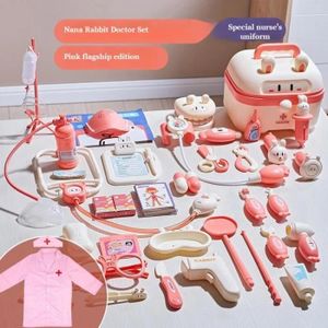 DOCTEUR - VÉTÉRINAIRE Orange - Ensemble de jouets de petit docteur pour filles, stéthoscope, boîte médicale, infirmière, bébé, joue