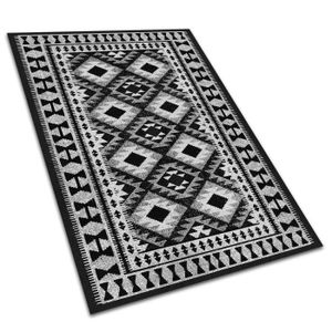 TAPIS D’EXTÉRIEUR Tapis d'extérieur en vinyle Decormat Décoration - Rhombus noir - 120x180cm