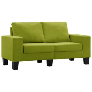 CANAPÉ FIXE 85142*PRO*Canapé scandinave d angle Eleganter - Canapé droits Sofa à 2 places Vert Tissu NEW Produit Vert