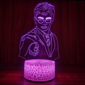 WoloShop Lampe LED avec emblème Harry Potter Changement de couleur USB Lumière nocturne 