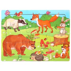 PUZZLE 15 animaux de la forêt01 - Mini Puzzle En Bois De 
