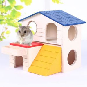 ACCESSOIRE ABRI ANIMAL Cage Pour Petit Animau - Cabane Cacher Maison Bois