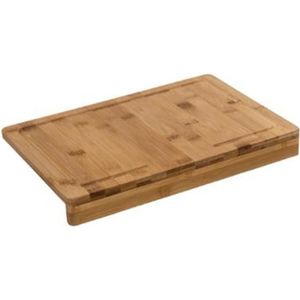 3 Compartiments /à L/égumes Rainures Int/égr/ées pour Les D/échets 43x32x2cm Design Rustique pour D/écoupage Intensif Bamwood Planche /à D/écouper en Bambou Bio Durable Mat/ériau Renouvelable