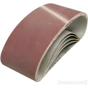 Lot 5 Bandes Abrasives Silverline 13x457mm - Grains Assortis 40,60,80,120