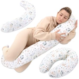 COUSSIN ALLAITEMENT Oreiller d'allaitement xxl oreiller dormeur latéral - Coton Oreiller de grossesse, de positionnement  adultes Hiboux