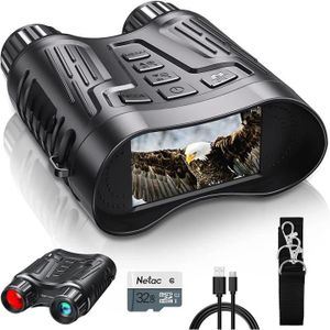 JUMELLE OPTIQUE Jumelle Vision Nocturne, Lunette Vision Nocturne, Vision Nocturne Infrarouge Rechargeable 3000mah Numérique Vidéos 4k avec Son,