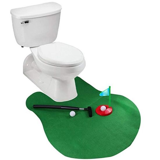 Set de golf pour WC, un passe-temps aux toilettes