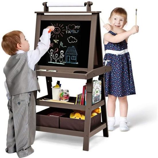 Chevalet Enfant Sur Pieds 2 En 1 Tableau Double Faces  Noir Et Blanc  2 En 1 Tableau Double Faces Noir Et Blanc 2 Hauteurs 0617748413087