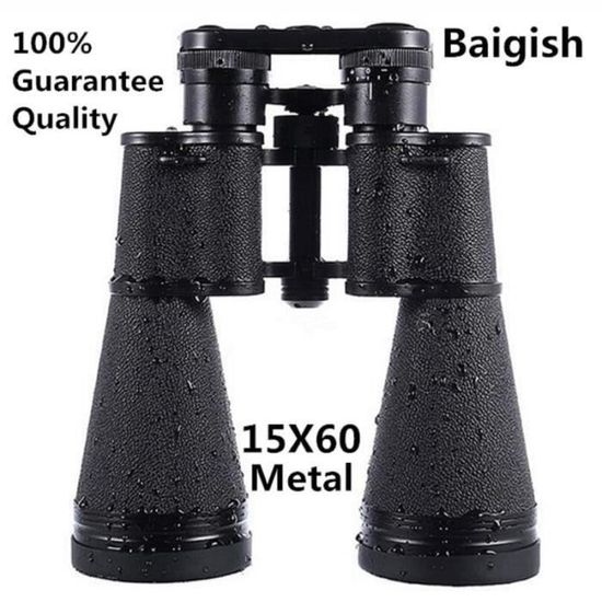 Jumelles militaires professionnelles en cuivre pur télémètre télescope chasse étanche HD LLL Vision nocturne - Type 15X60 Baigish