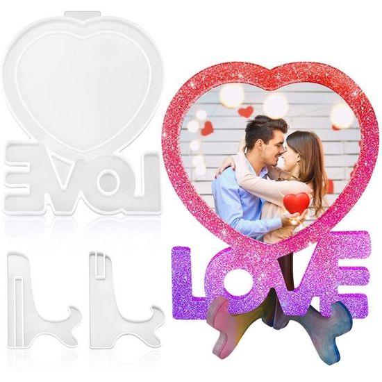 Moule En Silicone Pour Cadre Photo En Coeur - DIY Résine Époxy, Création Personnalisée Anniversaire & Déco Maison