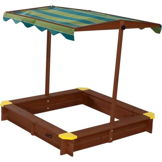 AXI Amy Bac à Sable Enfant - 115 x 115 cm Bac à Sable pour Enfants en Bois avec Banc, bâche AXI Amy Bac à Sable Enfant - 115 x 115 cm Bac à Sable pour Enfants en Bois avec Banc, bâche