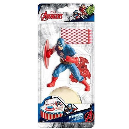 Kit De Decoration Avengers Marvel Captain America Avec 10 Bougie Gateau Anniversaire Patisserie 432 Cdiscount Maison
