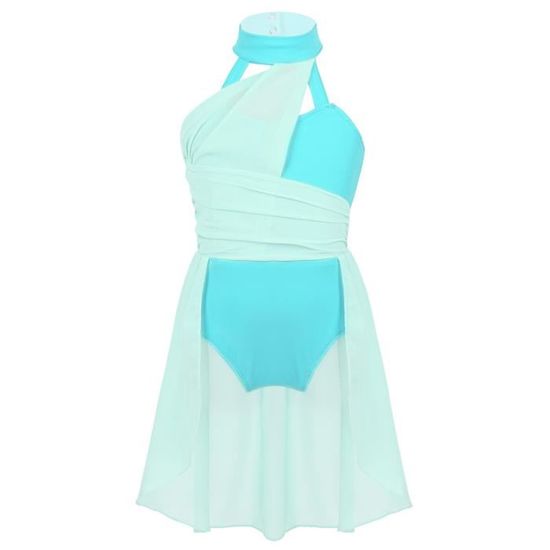Justaucorps Gymnastique Fille Robe De Ballet Fille Avec Tutu - Justaucorps Manches Courtes Pailleté - Tenue Danse Classique 2-10 Ans Costume Ballet Manches Courtes