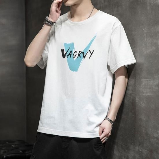 Tee shirt homme 100 Coton Ample confortable et respirant