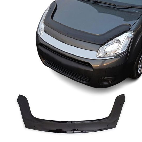 Déflecteur De Capot En Acrylique Noir Pour VW Transporter T5 (2003-2009) - Protection Contre Les Insectes Et Cailloux - Installation Sans Perçage