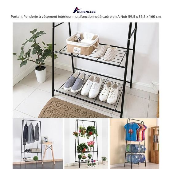 GWLGWL 3 En 1 Portant Penderie à Vêtement, Portemanteau