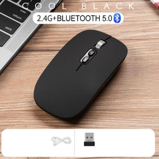Souris,Souris Bluetooth sans fil pour MacBook Air Pro Retina 11-12-13-15-16, accessoire de jeu Rechargeable pour - Dual mode Black - Cdiscount  Informatique