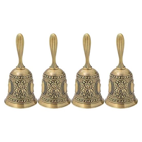 Clochette à Main En Acier Inoxydable Avec Poignée, Sonnette à Main, Sonnette De Réception, Sonnette De Table, Cloche D'appel, Pour Interrupteur D'hôtel, église, Restaurant, école, Réception (argenté