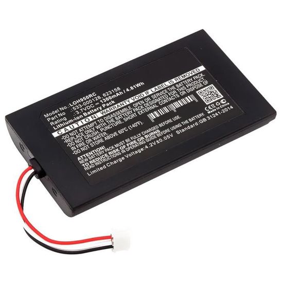 Batterie De Remplacement Pour Téléphone Fixe Sans Fil Logitech 533-000128 / 623158 - 1300mAh Li-polymère 3,7V - 7
