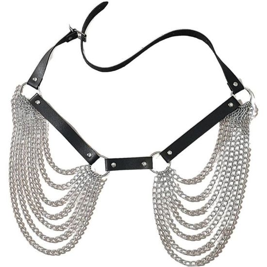 Chaîne De Corps Punk En Métal – Pour Soutien-gorge Ou Bikini, Réglable, Style Festival