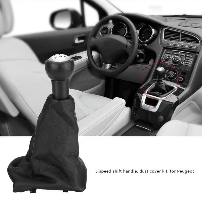 Pommeau Levier de Vitess 5 Vitesses Soufflet Pour PEUGEOT 207 -307-406