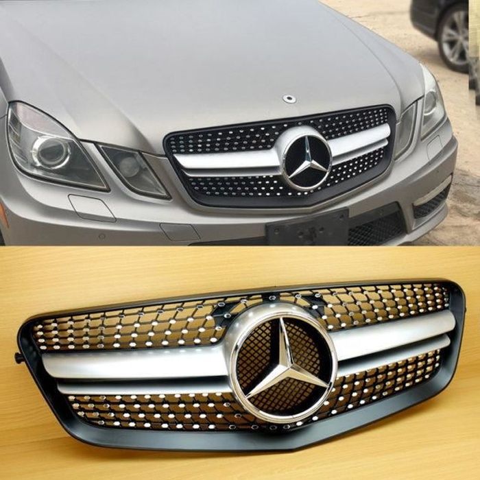 CALANDRE DIAMANT GRIS SILVER MERCEDES CLASSE E W212 PHASE 1 DE 03/2009 A 02/2013