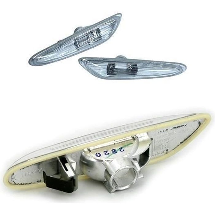LOT DE 2 CLIGNOTANTS RÉPÉTITEURS D'AILE BLANC CONVIENT POUR : BMW SERIE 1 E81 E82 E87 E88 BMW SERIE 3 E90 E91 E92 BMW X1 E84