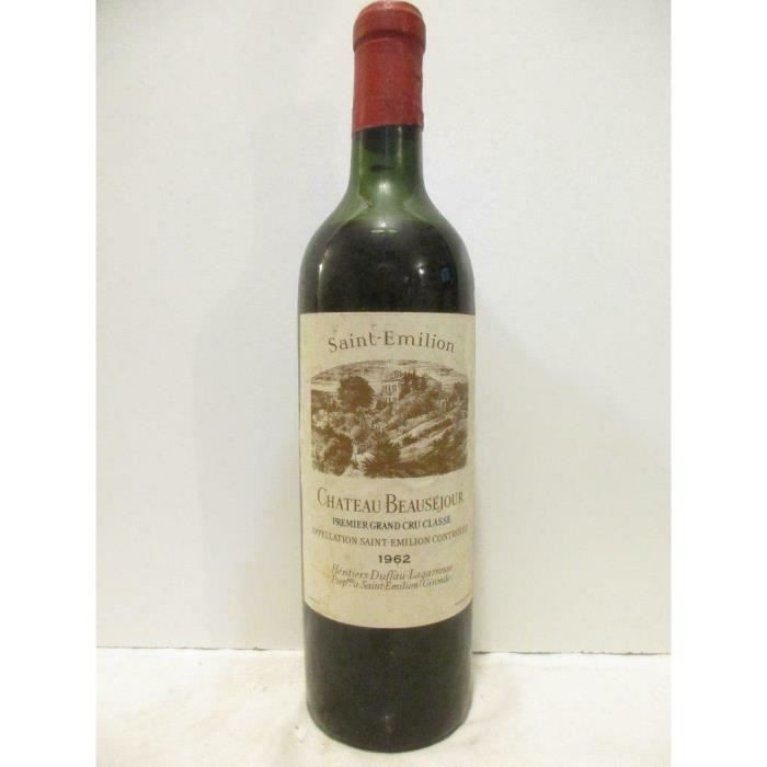 saint-émilion château beauséjour duffau-lagarrosse grand cru classé rouge 1962 - bordeaux