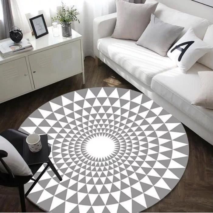 Tapis rond 100x100cm - Gris Go46643