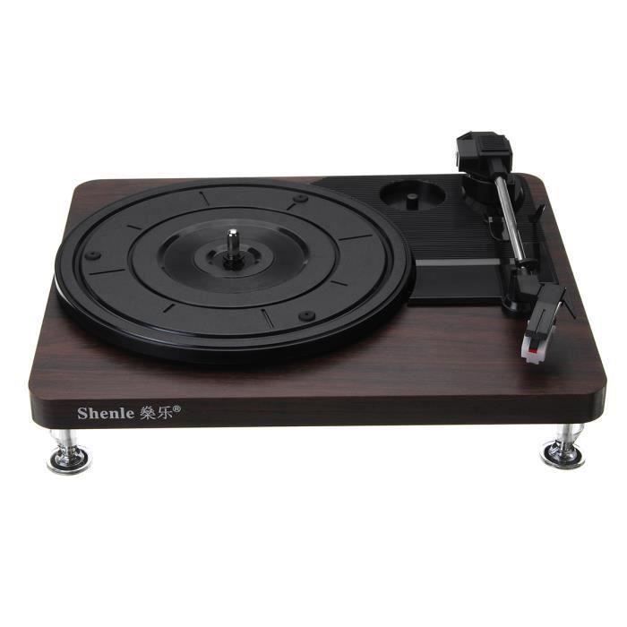 JIE Platine Vinyle Tourne Disque USB Lecteur Vinyle Convertisseur 3 Vitesses Avec Enceinte Interne Sortie RCA
