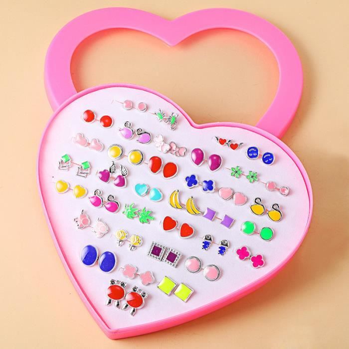 36 Paires Clip-on Filles Boucles d'oreilles Filles Jouer Boucles d'oreilles Princesse Clip sur Boucles d'oreilles Set pour Party