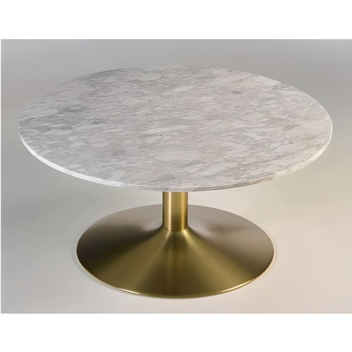Table basse plateau rond marbre AURA