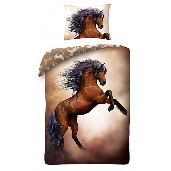 Cheval Brun - Parure de Lit - Housse de
