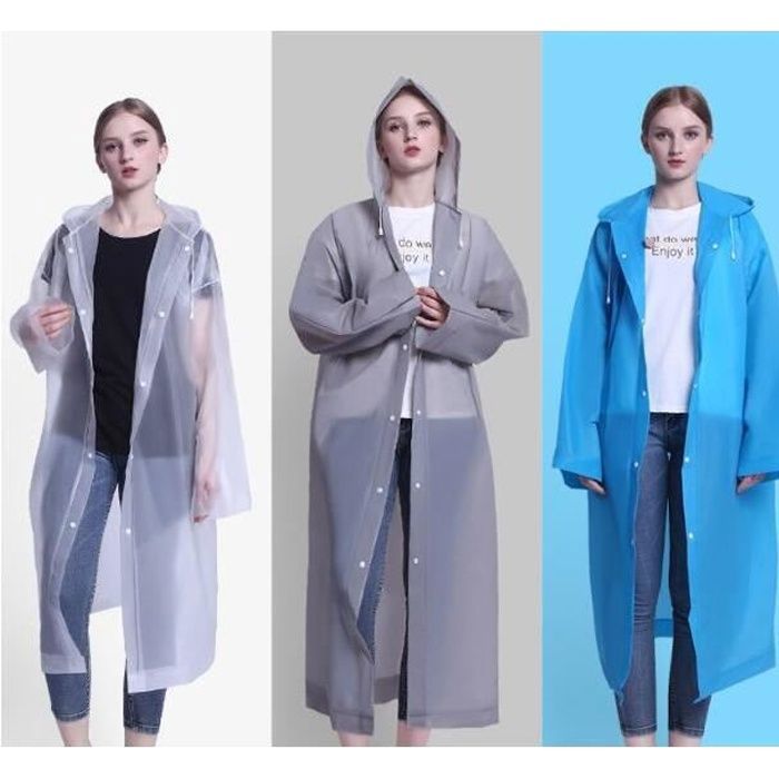 Femmes Hommes Filles Garçons Manteau De Pluie Poncho Imperméable Camping Randonnée À Capuche Cape Veste