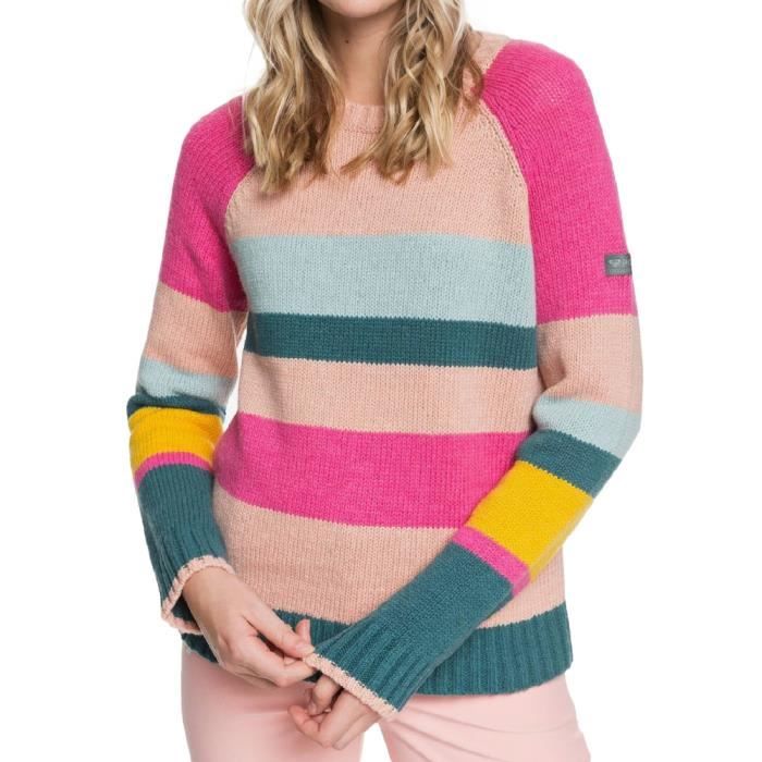 Pull à Rayures Multicolore Femme Roxy Cozy Sound